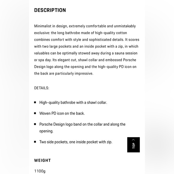 Authentic Porsche Design Long Bathrobe - Picture 9 of 9